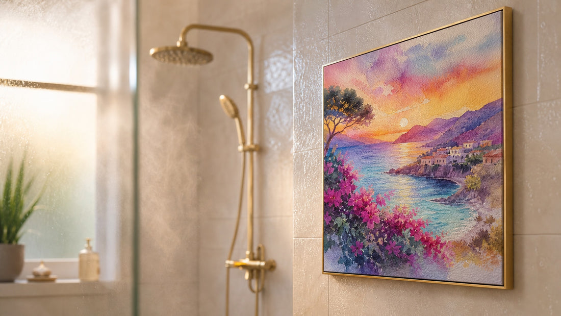 Framed Canvas Prints for Bathroom Walls That Won't Fade