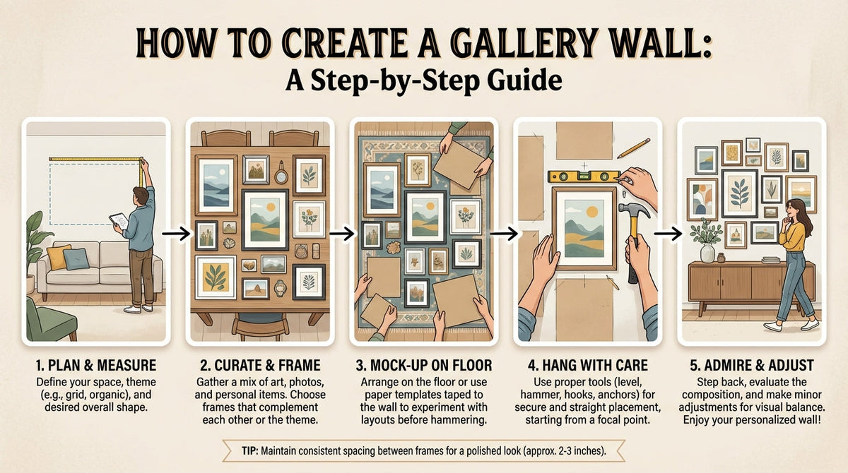 How to Create a Gallery Wall UK Layout Guide - Framed Pop Art