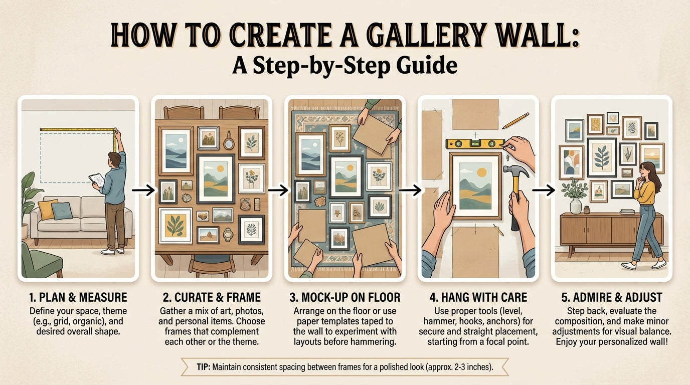 How to Create a Gallery Wall UK Layout Guide - Framed Pop Art