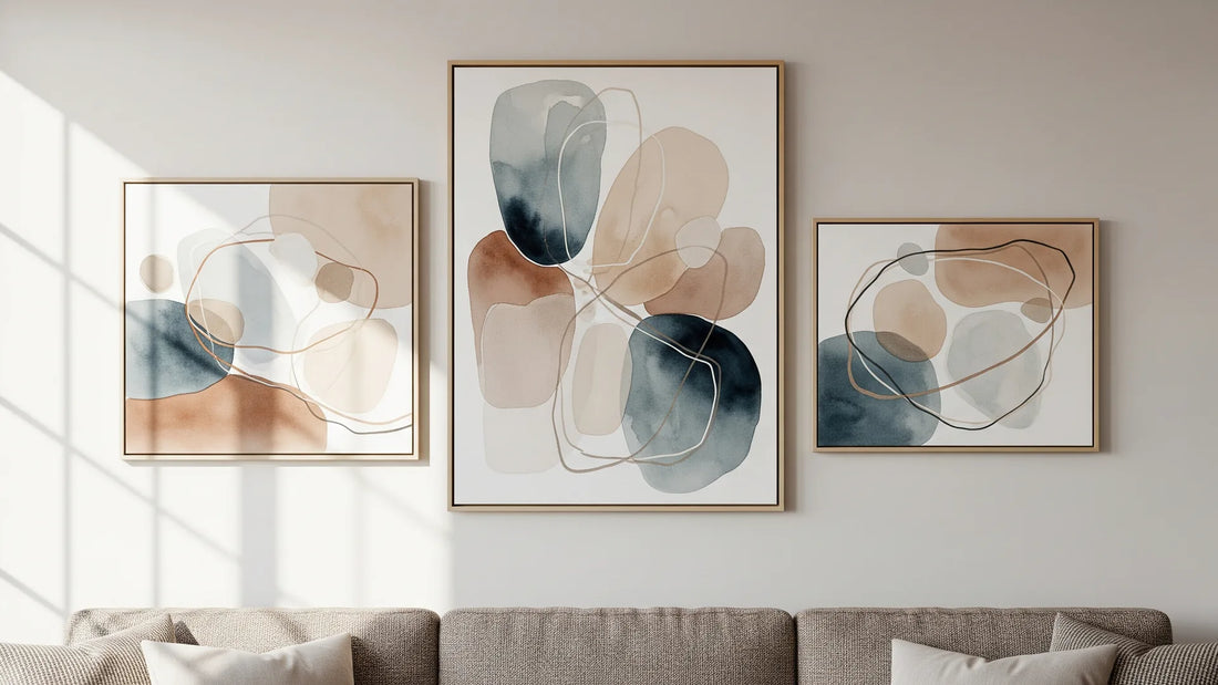 Canvas Wall Art Sets of 3: The Living Room Edit