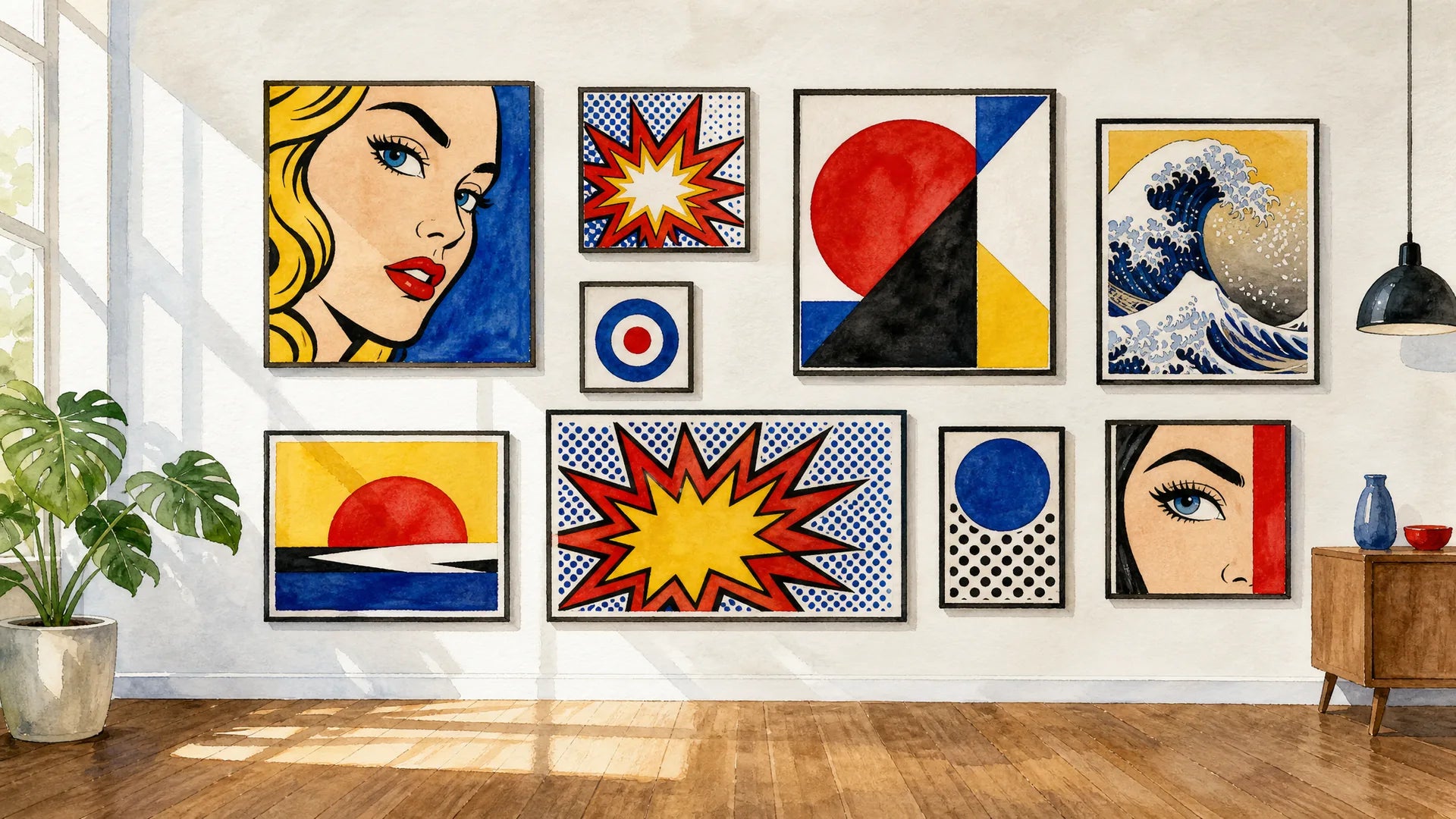 How to Style a Gallery Wall With Pop Art