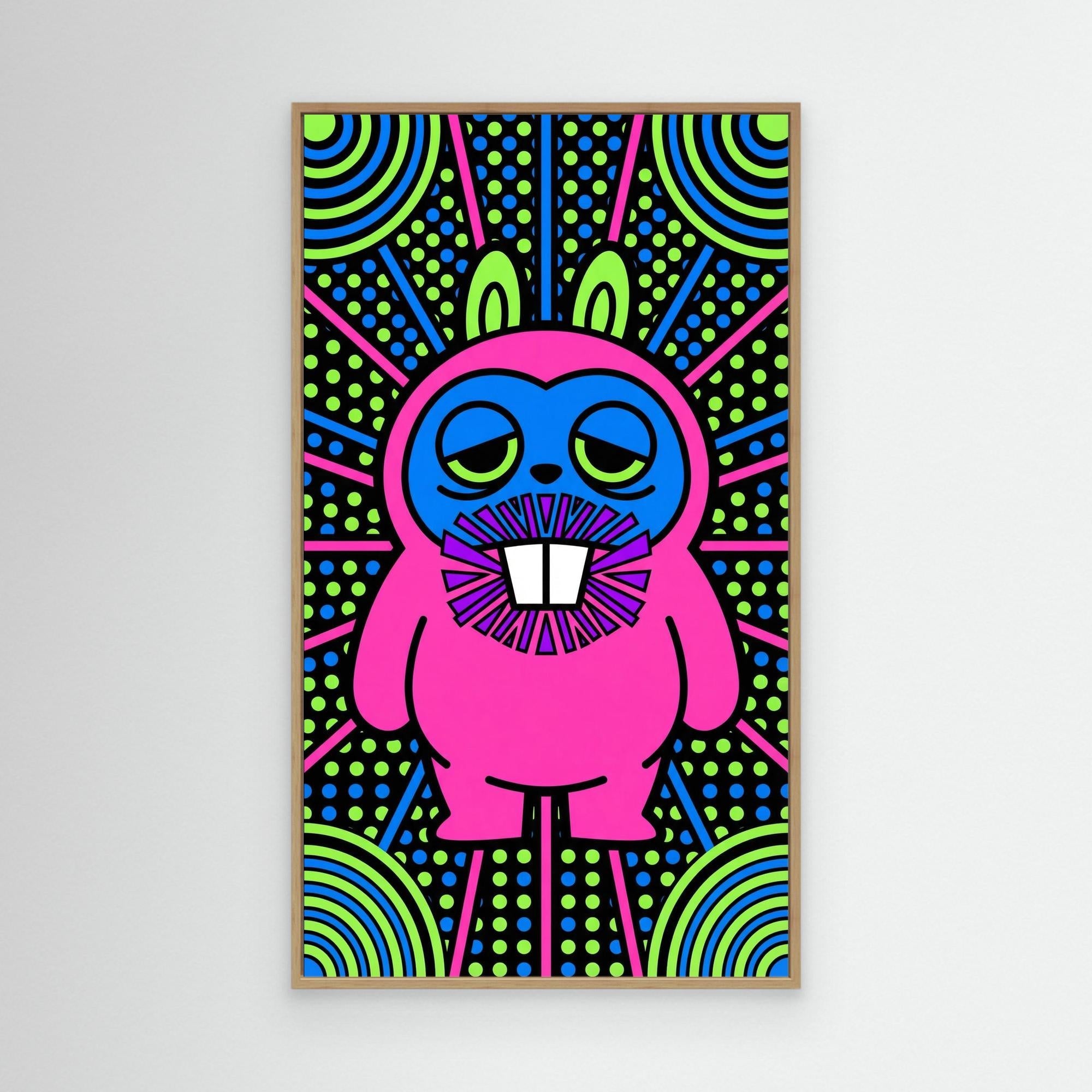 Gift-ready framed pop art for fans of quirky humor and illutrations and more. Easy to hang, printed on quality paper and framed in the UK.