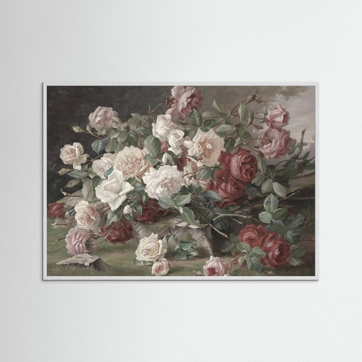 Vintage Rose Still Life Floral Fine Art Paper Print
