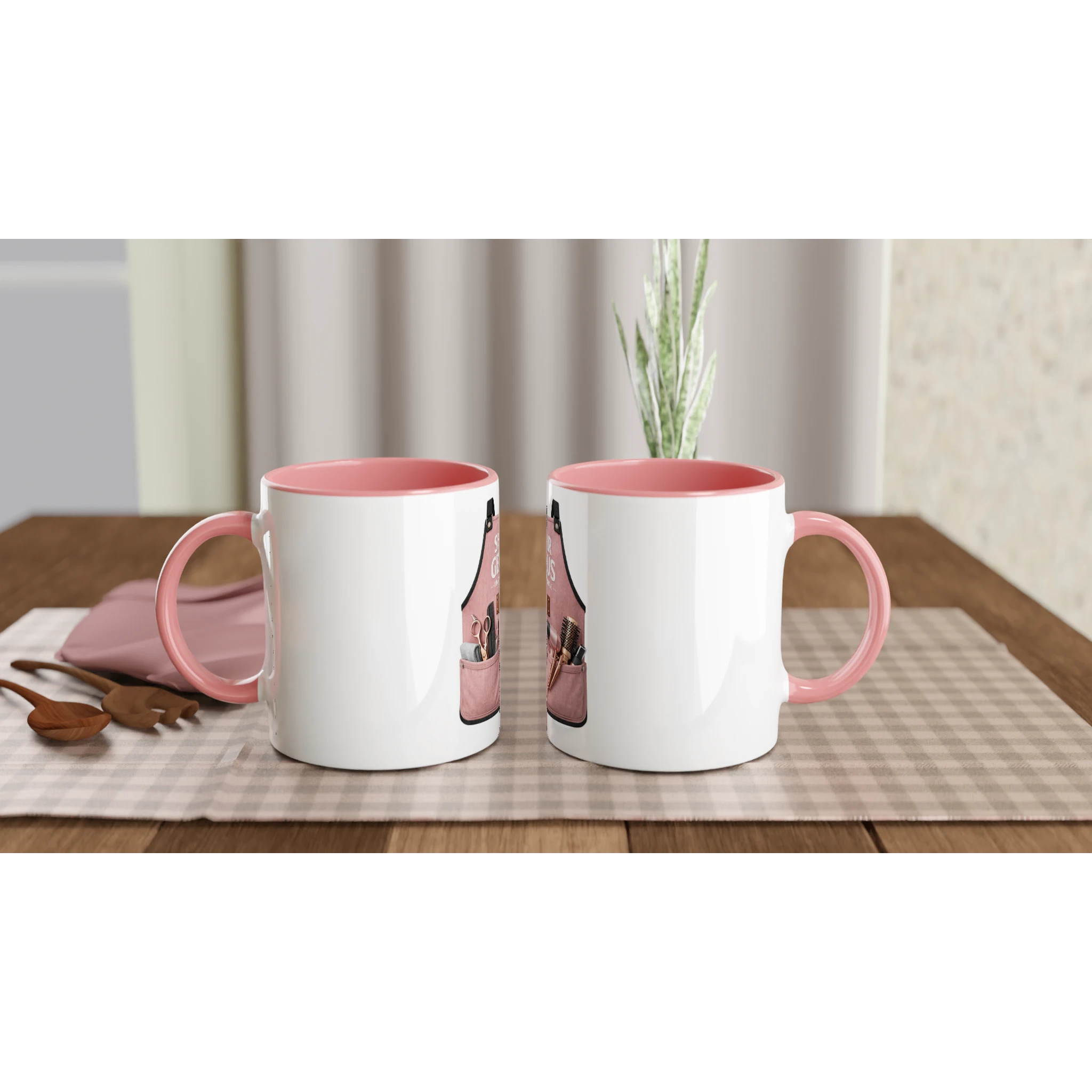 Shear Genius Hairdresser Mug | Gift for Hairstylists (Pink) - Framed Pop Art