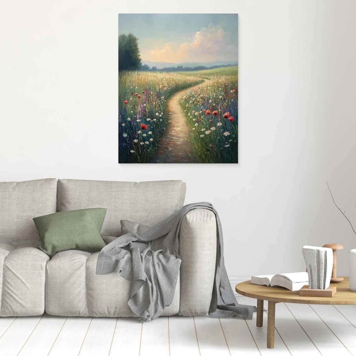 Wildflower Meadow Canvas Wall Art | Cottagecore Decor