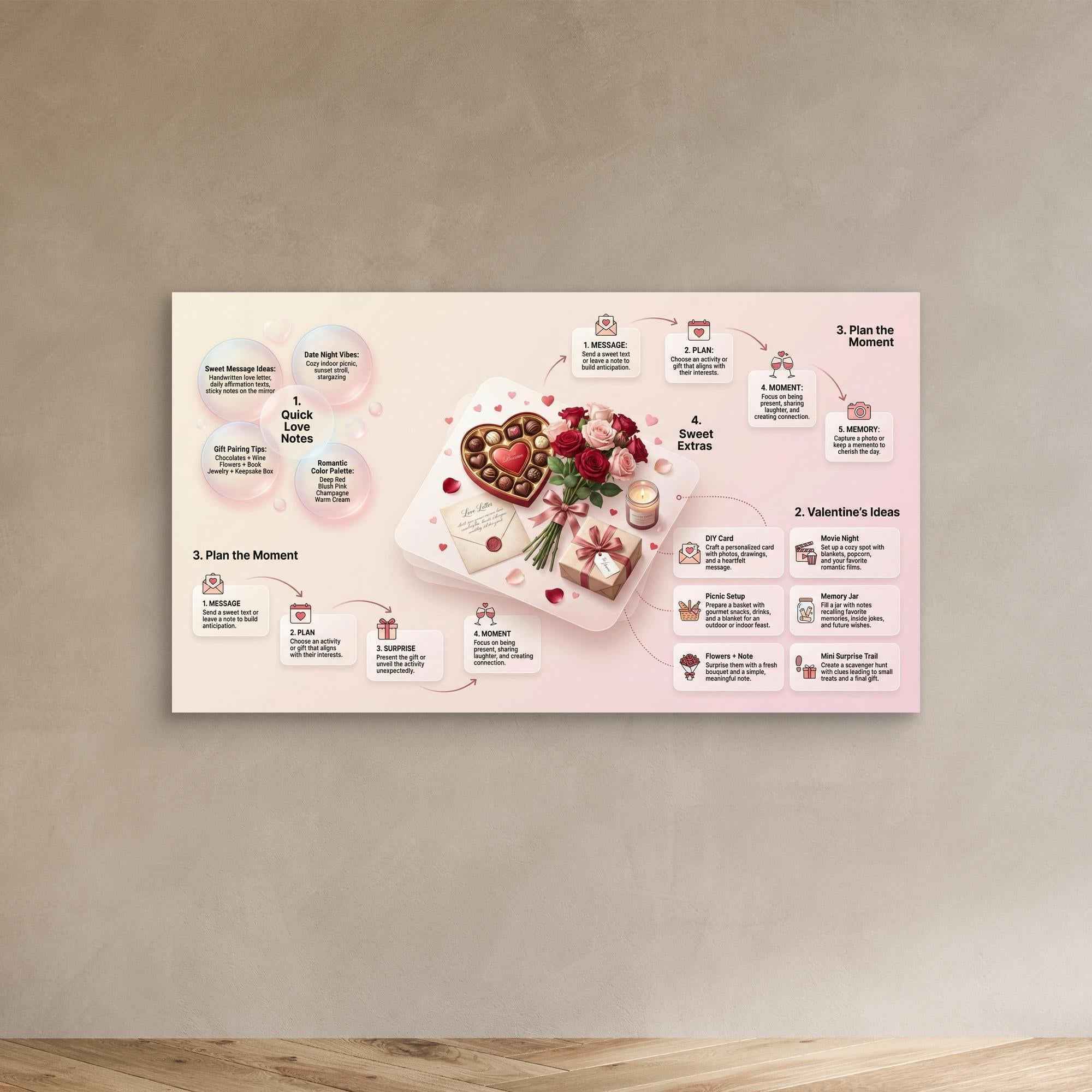 Valentine's Date Night Wall Art Framed Canvas Guide - Framed Pop Art