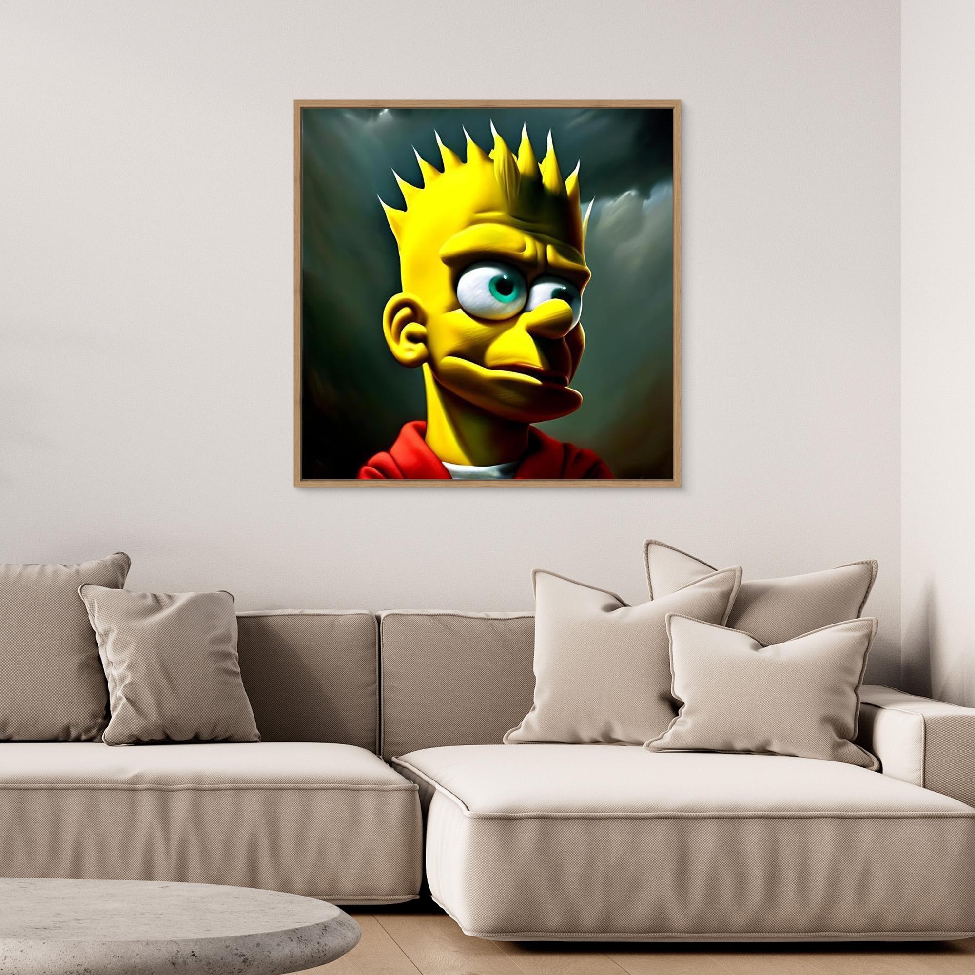 Bart Simpson Reimagined Pop Art Canvas | Modern Cartoon Wall Art