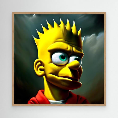 Bart Simpson Reimagined Pop Art Canvas | Modern Cartoon Wall Art - Framed Pop Art