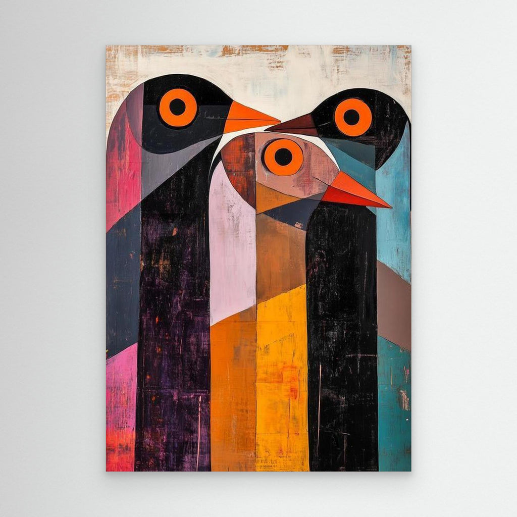 Abstract Penguin Bold Canvas Art
