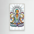 Chakra Meditation Pop Art Canvas – Vibrant Spiritual Wall Art - Framed Pop Art