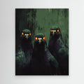 Gothic Raven Wall Art Canvas Print for Dark Bedroom