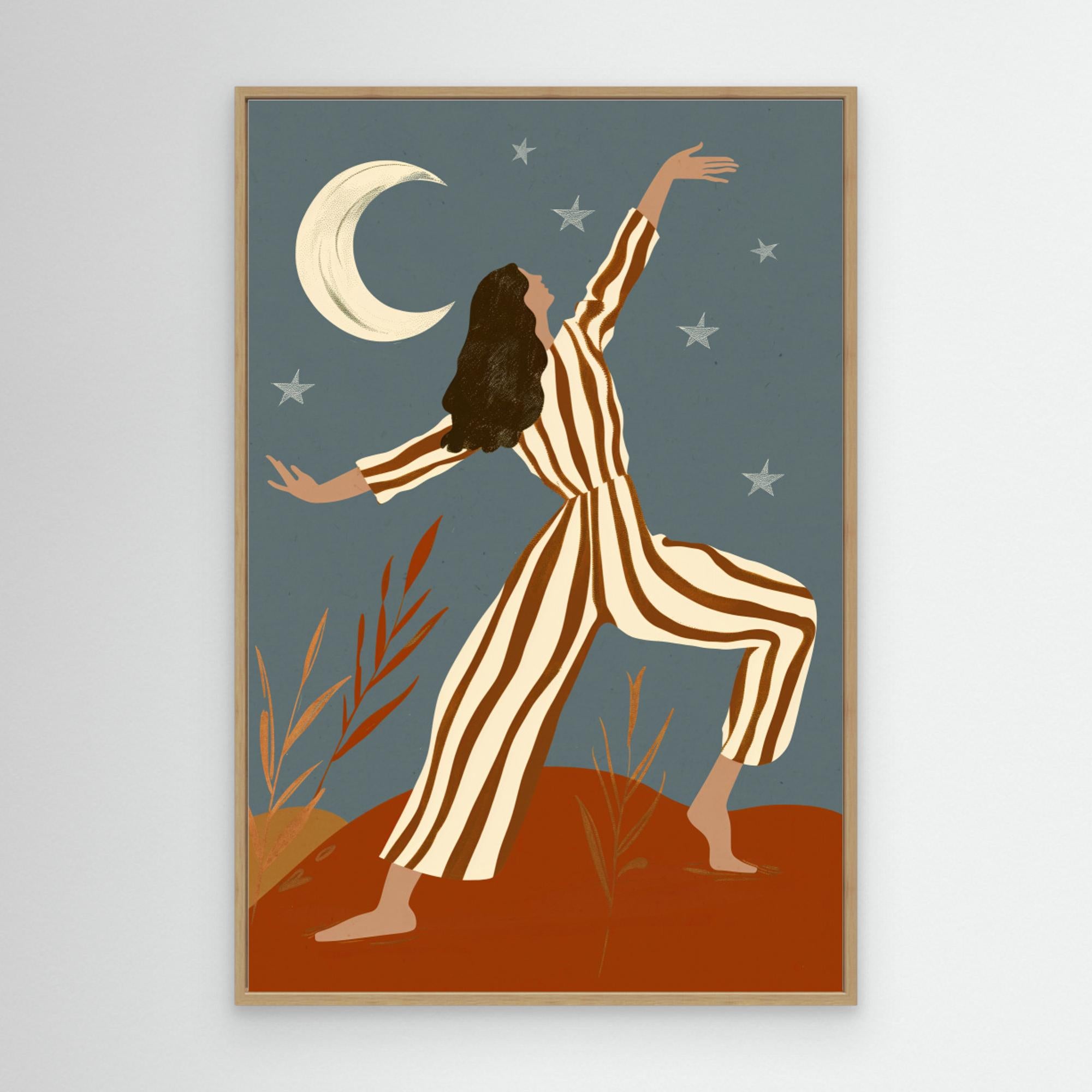 Boho Dancing With Stars Wall Art | Modern Nursery Decor - Framed Pop Art