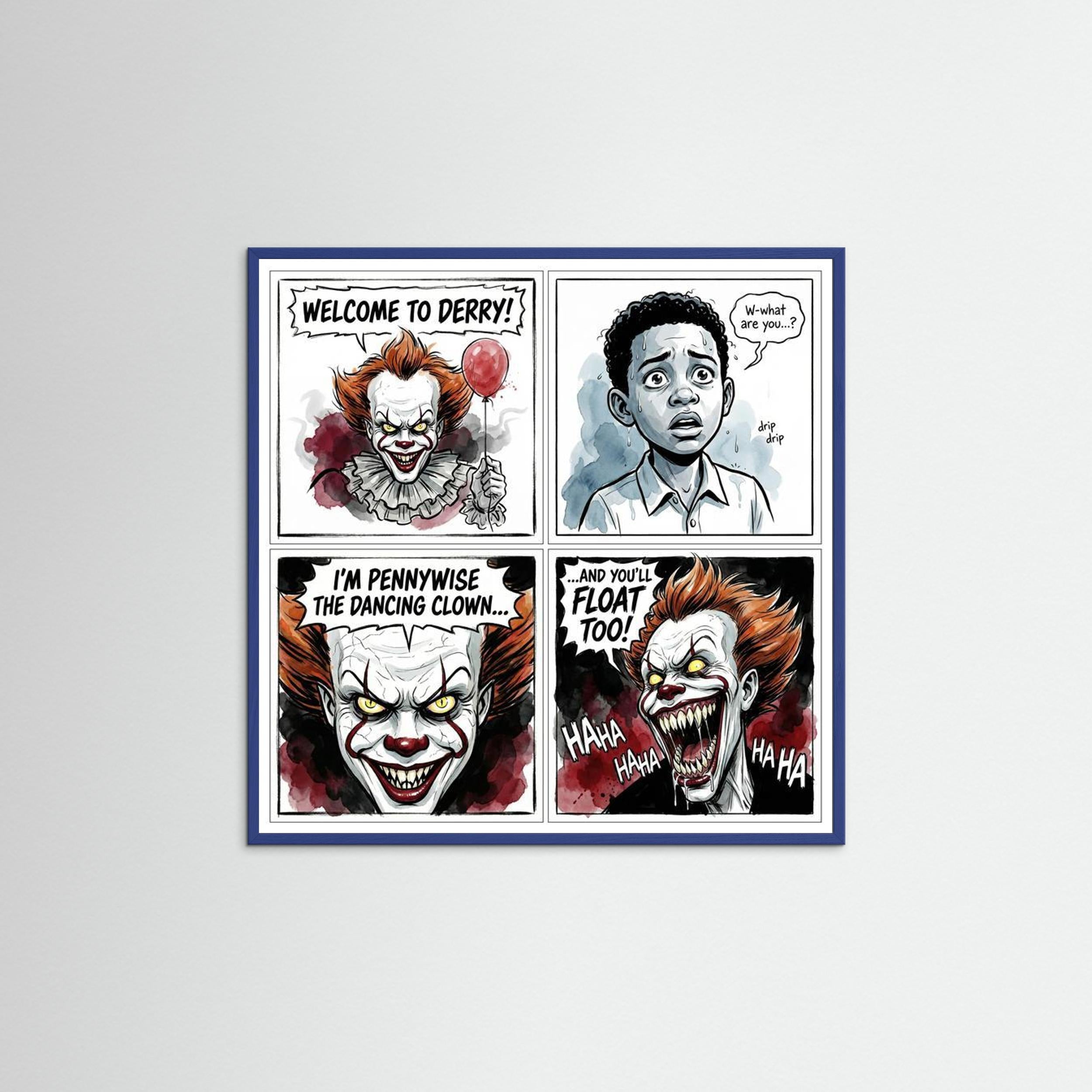 Pennywise "You'll Float Too" Comic Art Canvas Print