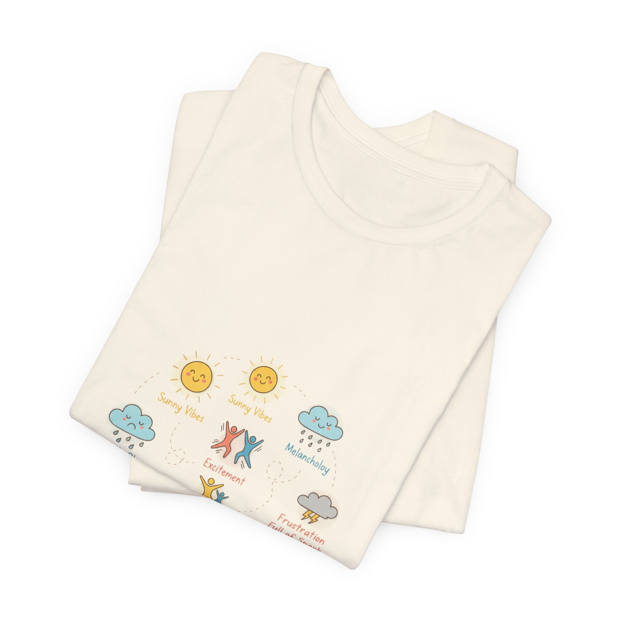 Mood Forecast T-Shirt | Whimsical Weather Emotions Tee - Framed Pop Art