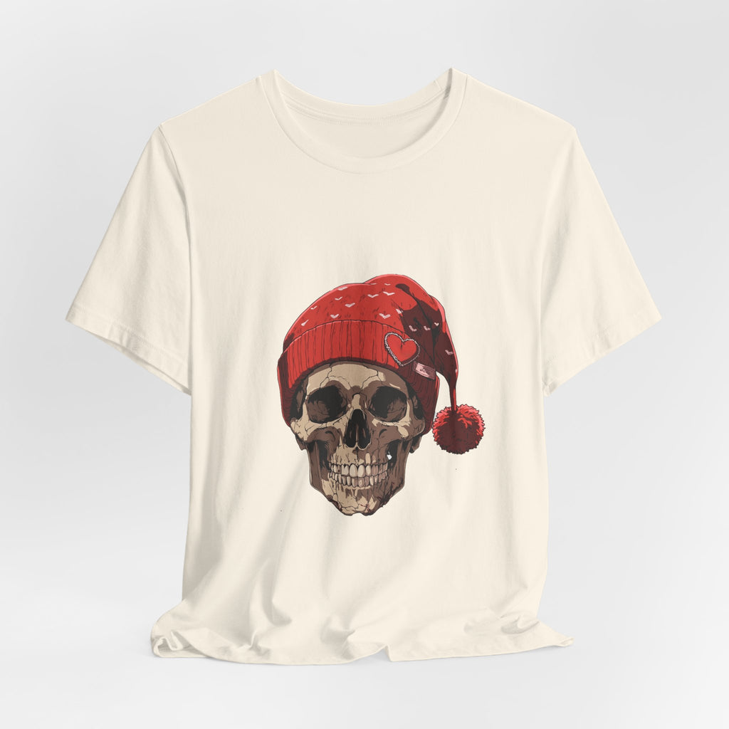 Skull Santa Hat T-Shirt | Gothic Christmas Tee UK