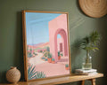 Desert Archway Illustration: Modern Minimalist Wall Print