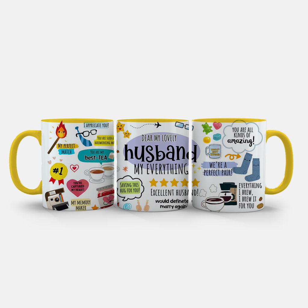 11oz Ceramic Mug Green - Husband gift mug showing best-TEA and perfect pair messages