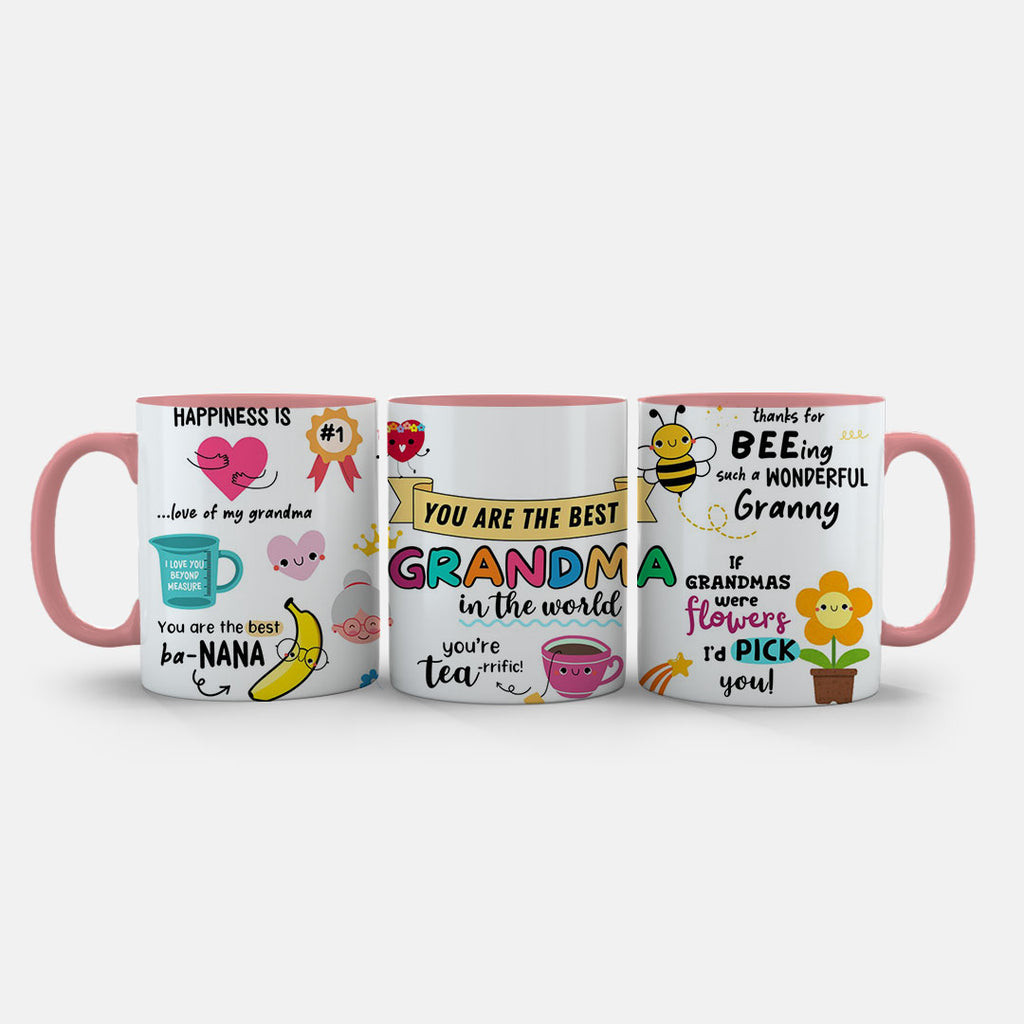 11oz Ceramic Mug Black - Colourful ceramic mug with rainbow typography and heartfelt family messages