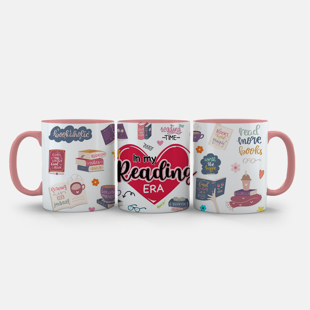 11oz Mug Colours - Book themed print on ceramic mug in range of colour options