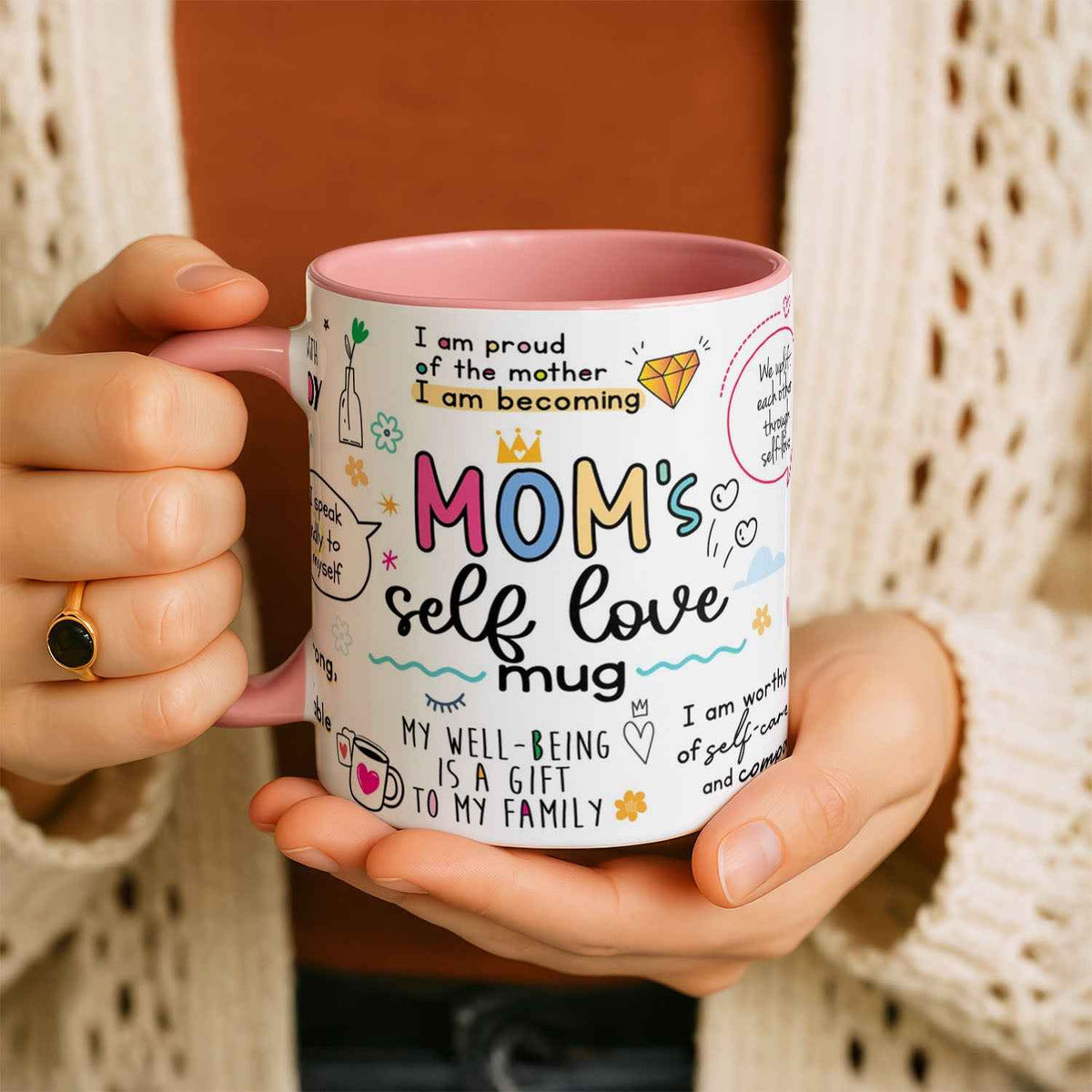 Mum's Self Love Ceramic Mug: Positive Affirmations