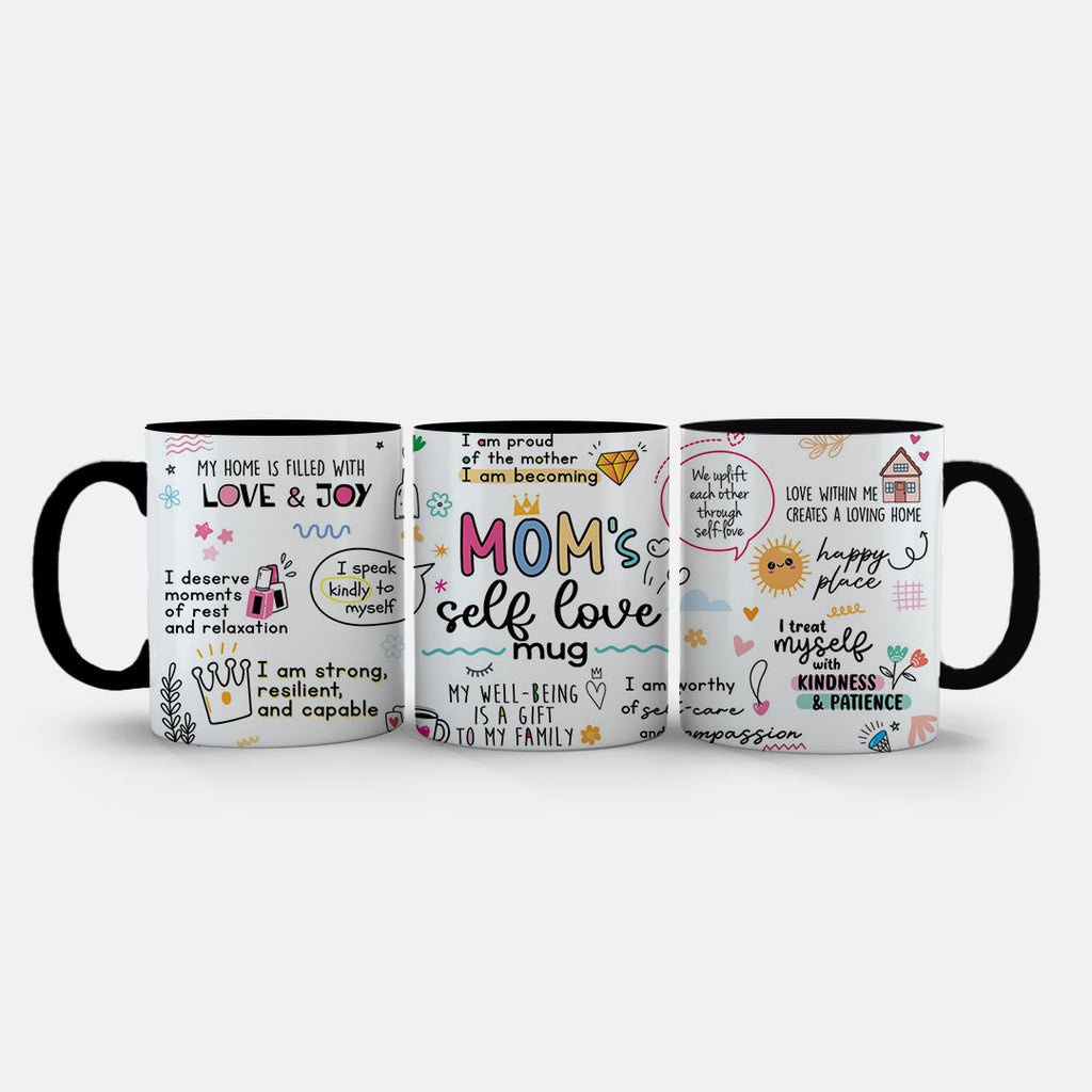 11oz Ceramic Mug White - Self-love messages and positive affirmations design on ceramic mug