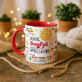 11oz Ceramic Mug White - Colourful punny messages with cute sun, bee, strawberry and taco illustrations