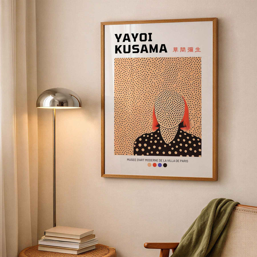 Infinite Polka Dots Art Print – Bold Abstract Figure Poster