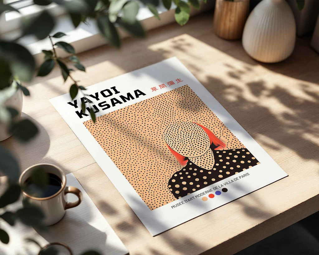 Infinite Polka Dots Art Print – Bold Abstract Figure Poster