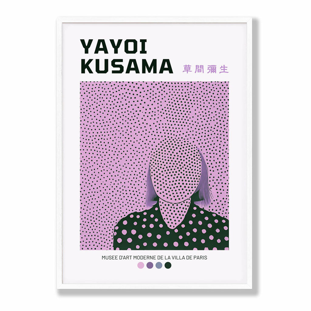 A-Sized Bedroom Portrait - Kusama-inspired infinity dot artwork on enhanced matte paper