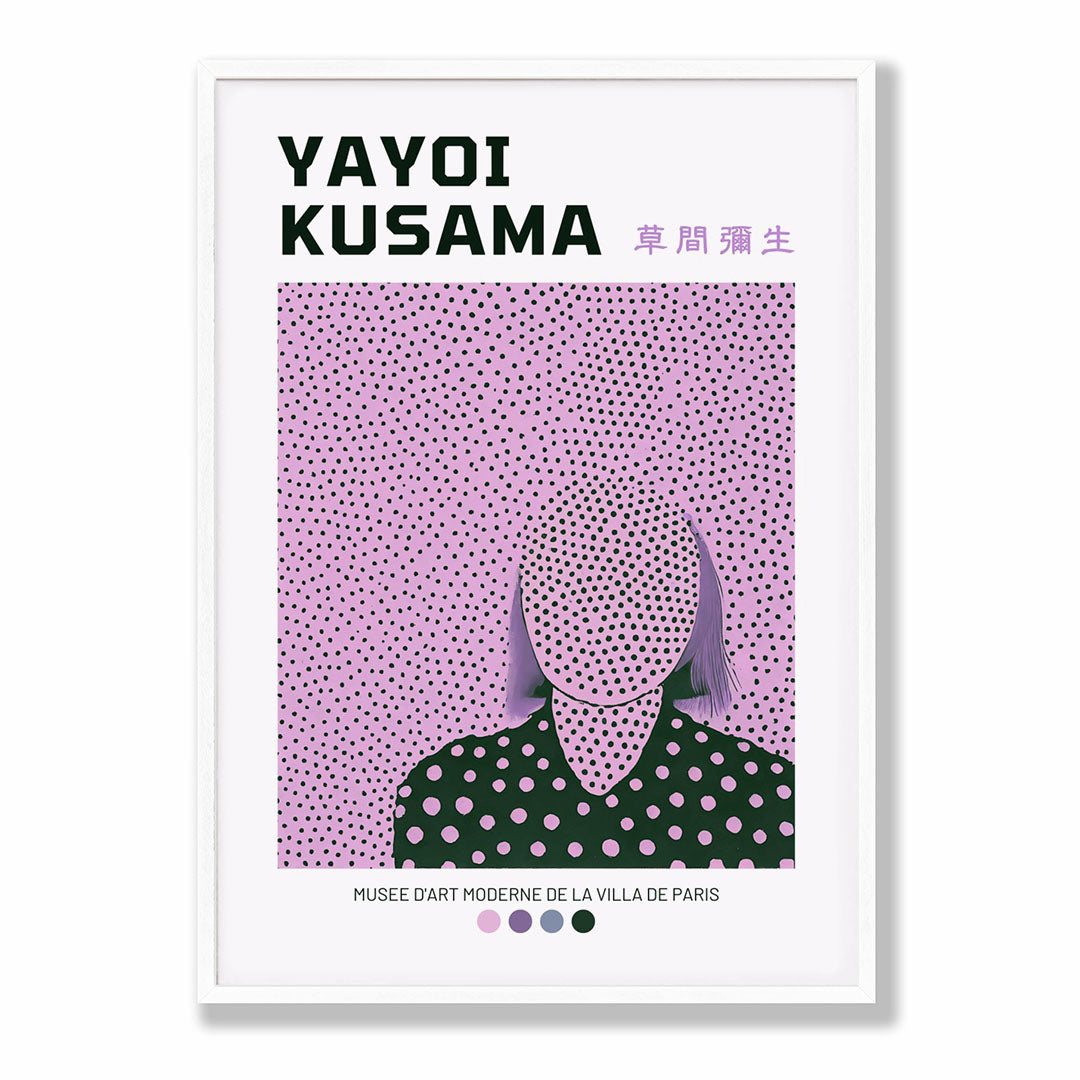 A-Sized Bedroom Portrait - Kusama-inspired infinity dot artwork on enhanced matte paper