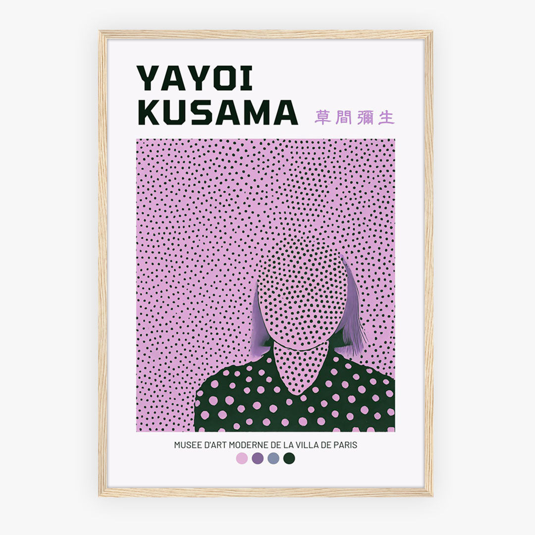A-Sized Bedroom Portrait - Modern polka dot pattern print with layered dot texture throughout