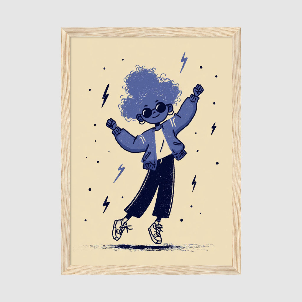 A-Sized Print Nursery - Bold, modern nursery art with energetic character design