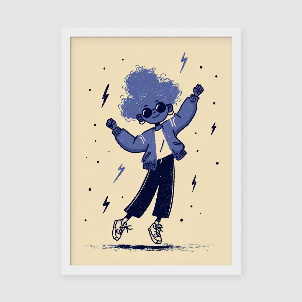 A-Sized Print Nursery - Fun electric-themed artwork for children's bedroom