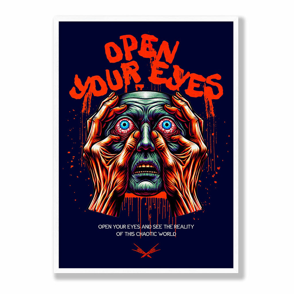 Lifestyle Posters A4 - Bold graphic art featuring shocked expression and dripping visual effects