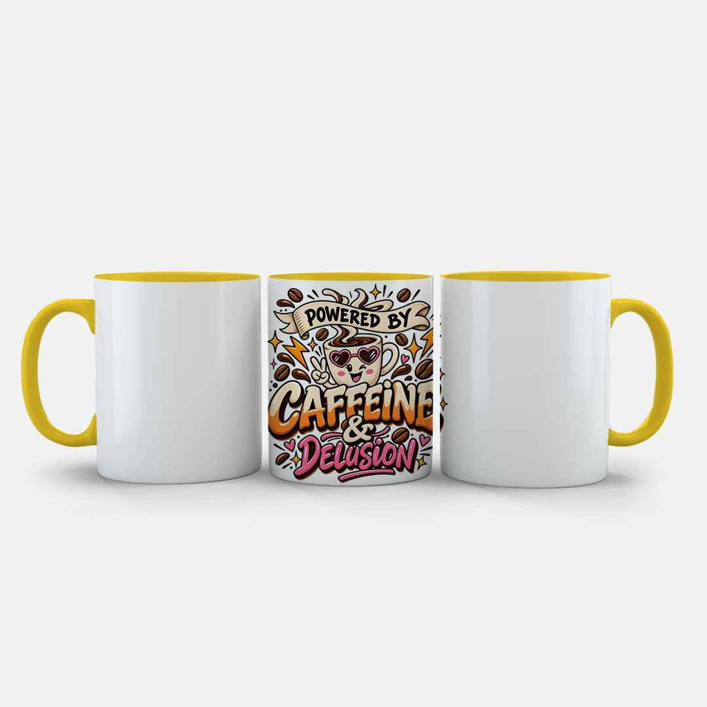 Powered by Caffeine & Delusion Mug