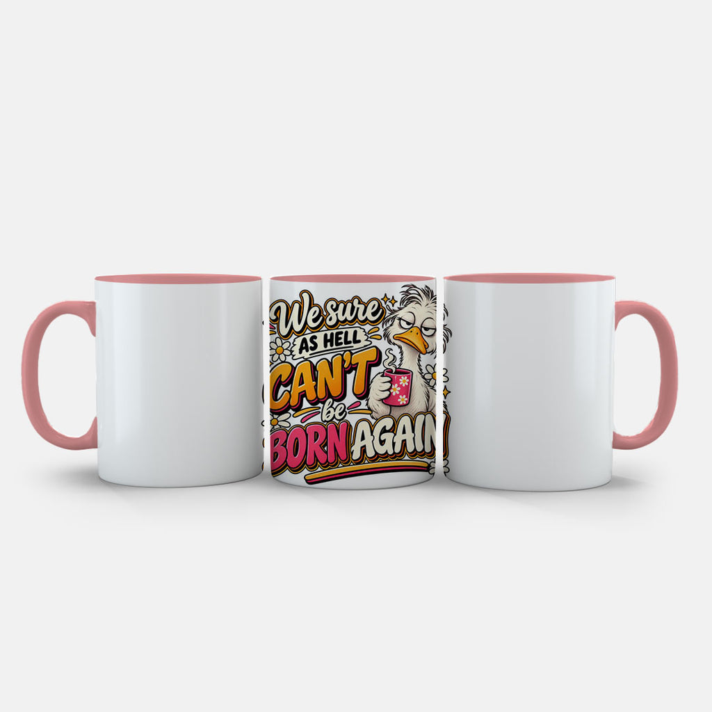 11oz Ceramic Mug Orange - Retro-style humorous animal artwork with bright lettering and charm