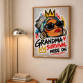Grandma Survival Mode Street Art Portrait