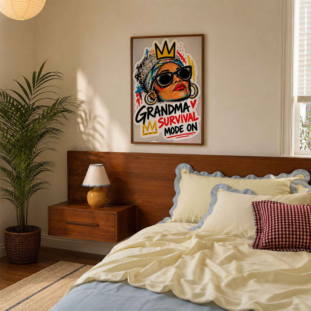 Grandma Survival Mode Street Art Portrait