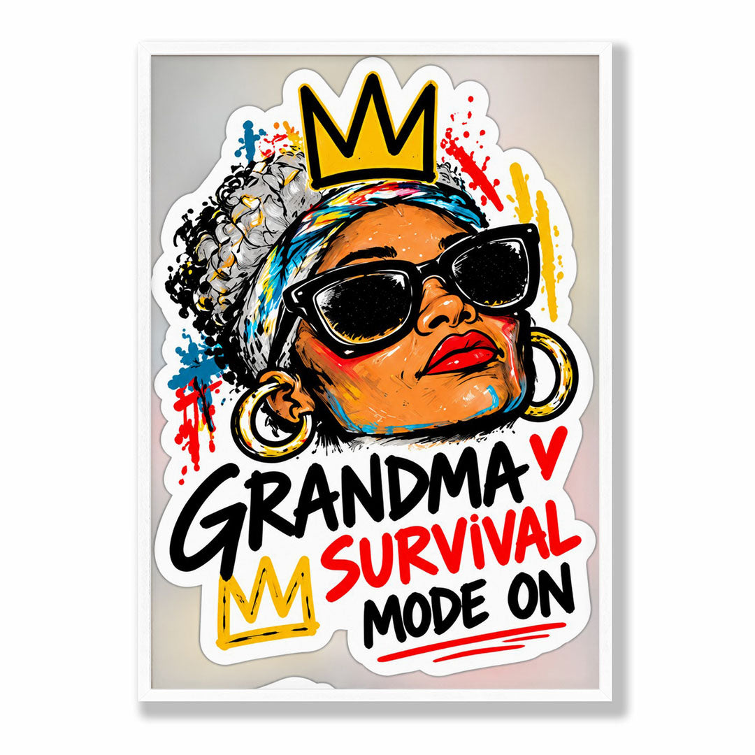 A-Sized Bedroom Portrait - Unframed matte poster print showing vibrant portrait colours and splashes
