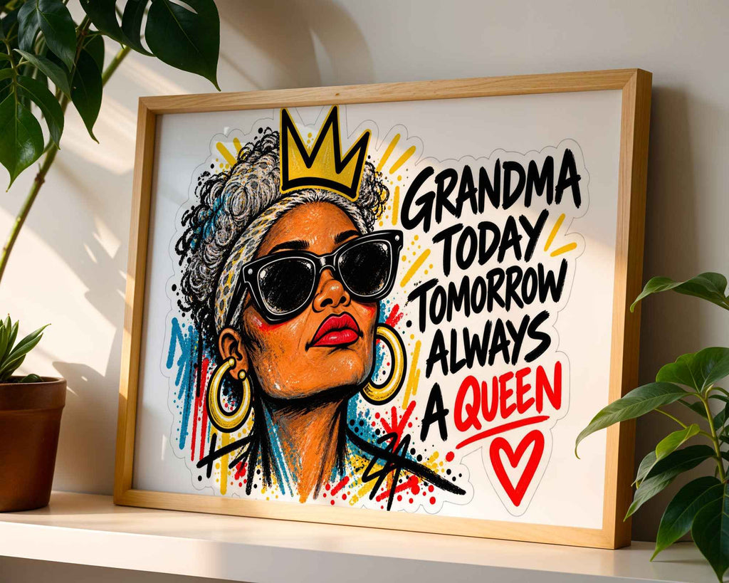 Grandma Queen Motivational Pop Art Poster