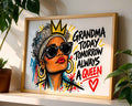Grandma Queen Motivational Pop Art Poster