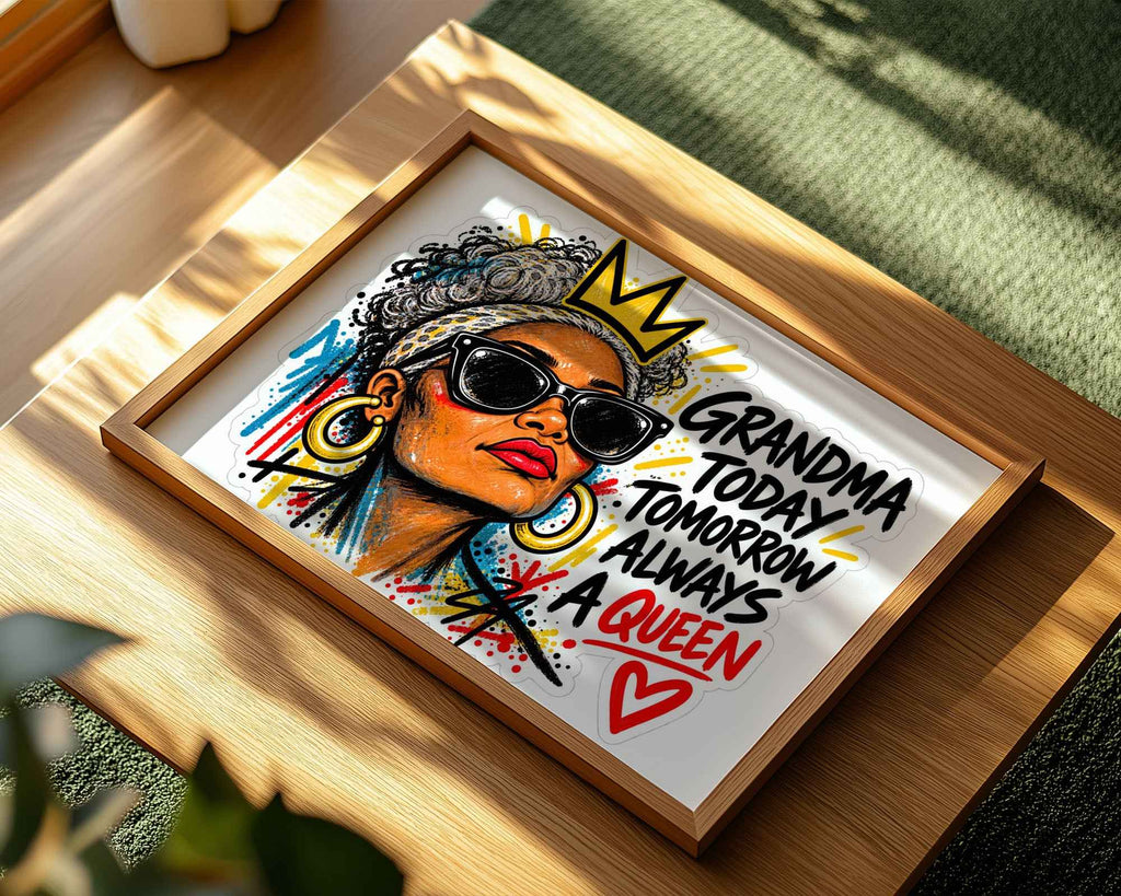 Grandma Queen Motivational Pop Art Poster