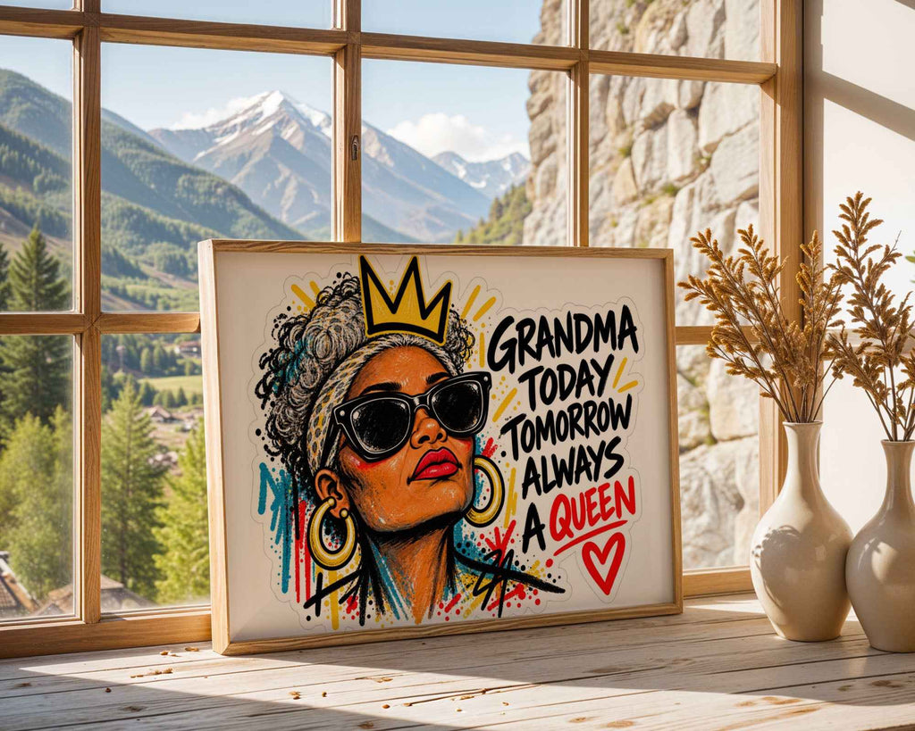 Grandma Queen Motivational Pop Art Poster