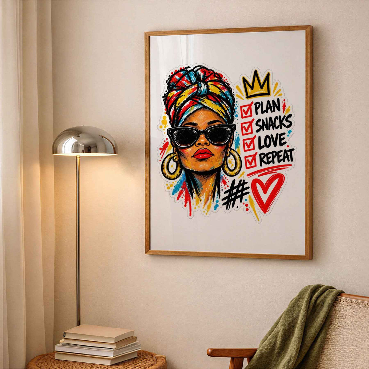 Confident Woman Lifestyle Poster - Bold Colourful Art Print