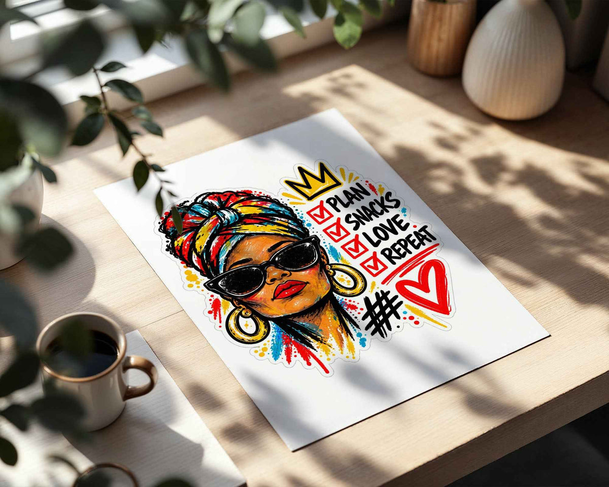 Confident Woman Lifestyle Poster - Bold Colourful Art Print