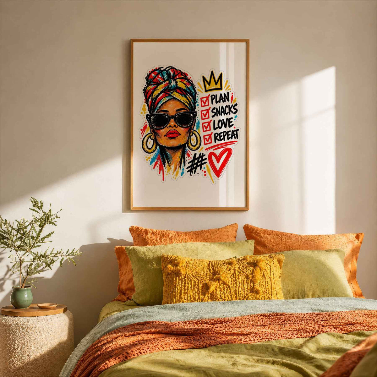 Confident Woman Lifestyle Poster - Bold Colourful Art Print