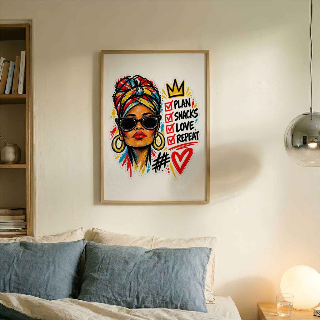 Confident Woman Lifestyle Poster - Bold Colourful Art Print