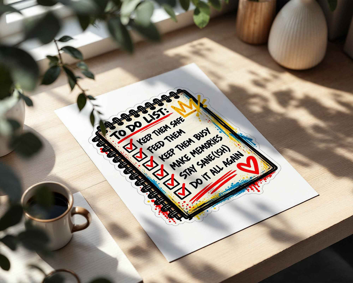 Parenting To Do List Checklist Print: Humorous Wall Art