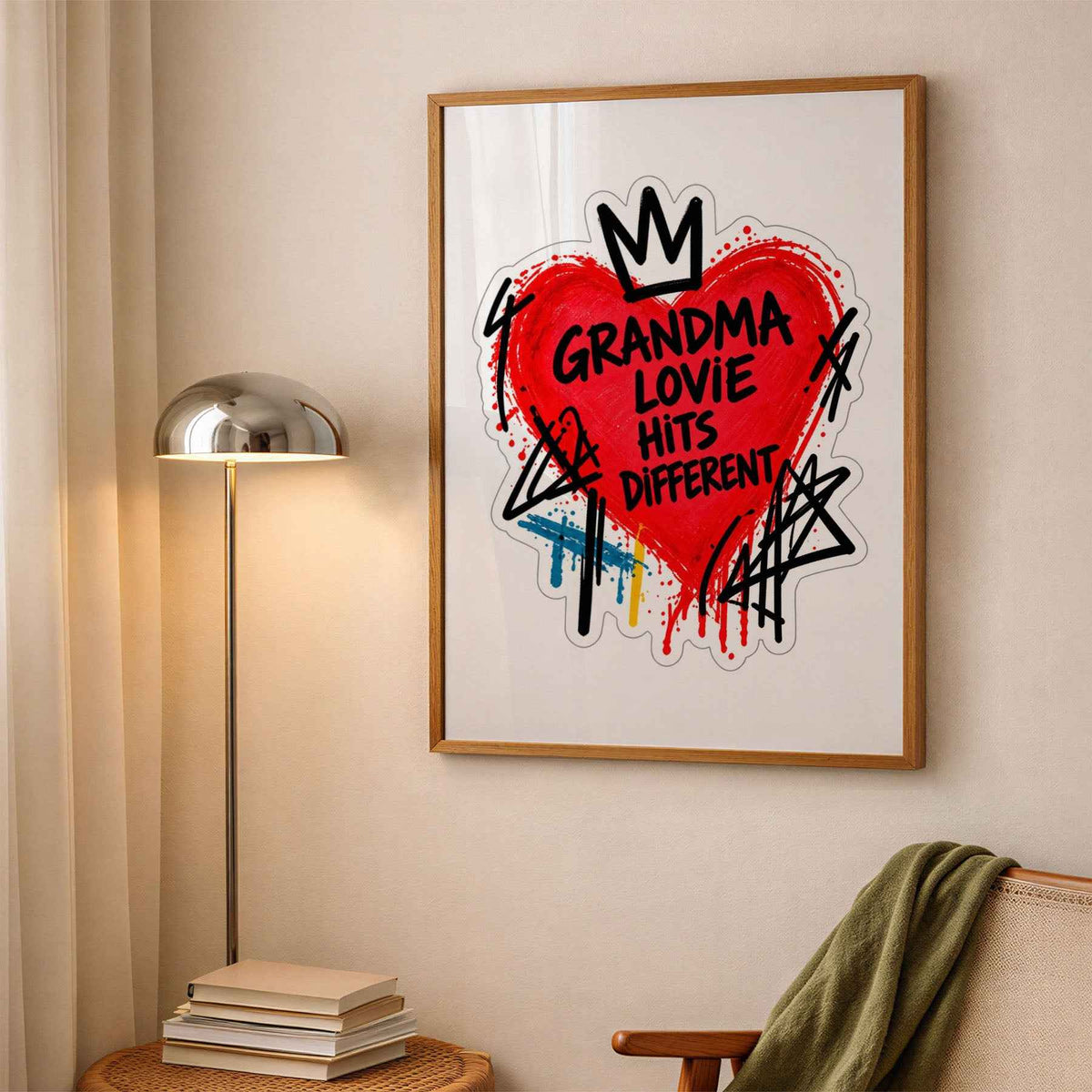 Grandma Lovie Hits Different Heart Poster