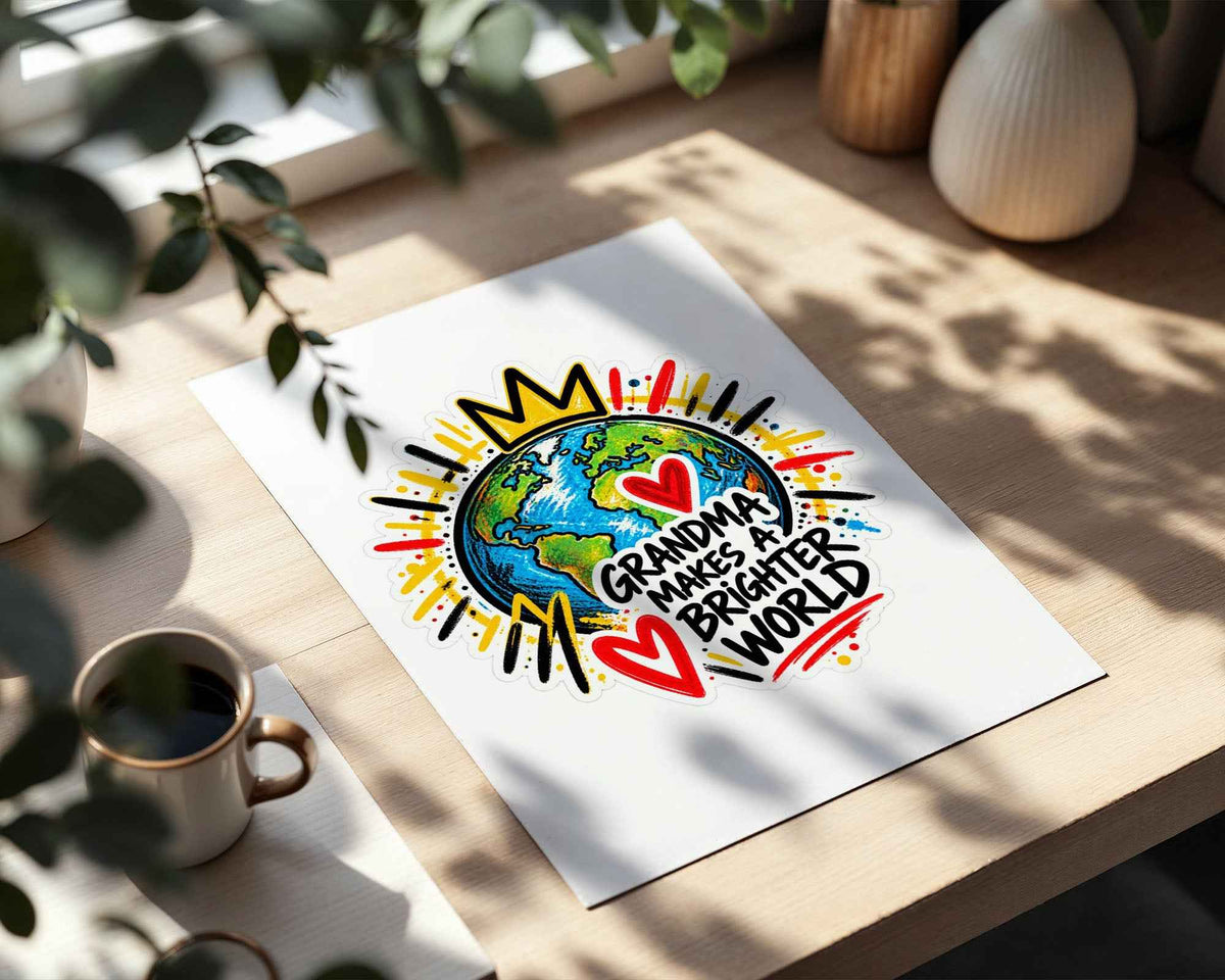 Grandma Makes A Brighter World Poster Print